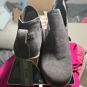 TOMS Women's Charcoal Ankle Booties